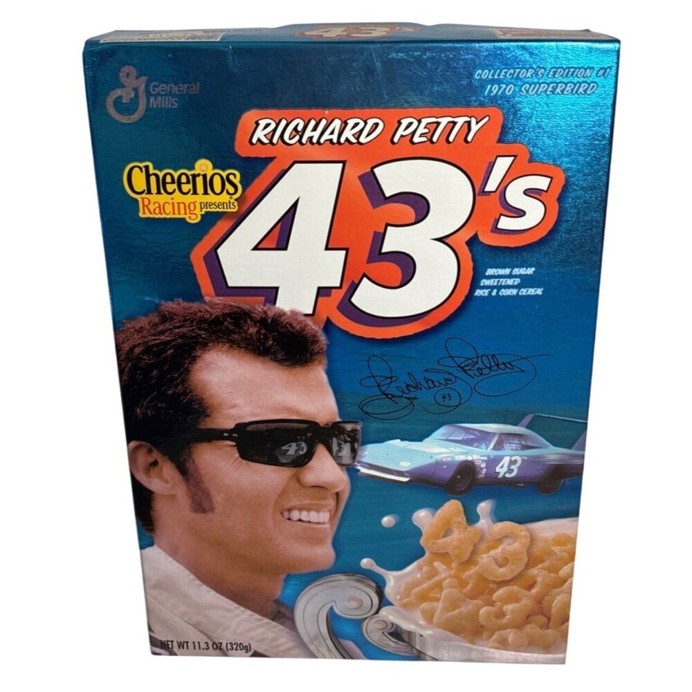 Richard Petty Cherrios Cereal Box General Mills Collectors Edition 43's Unopened